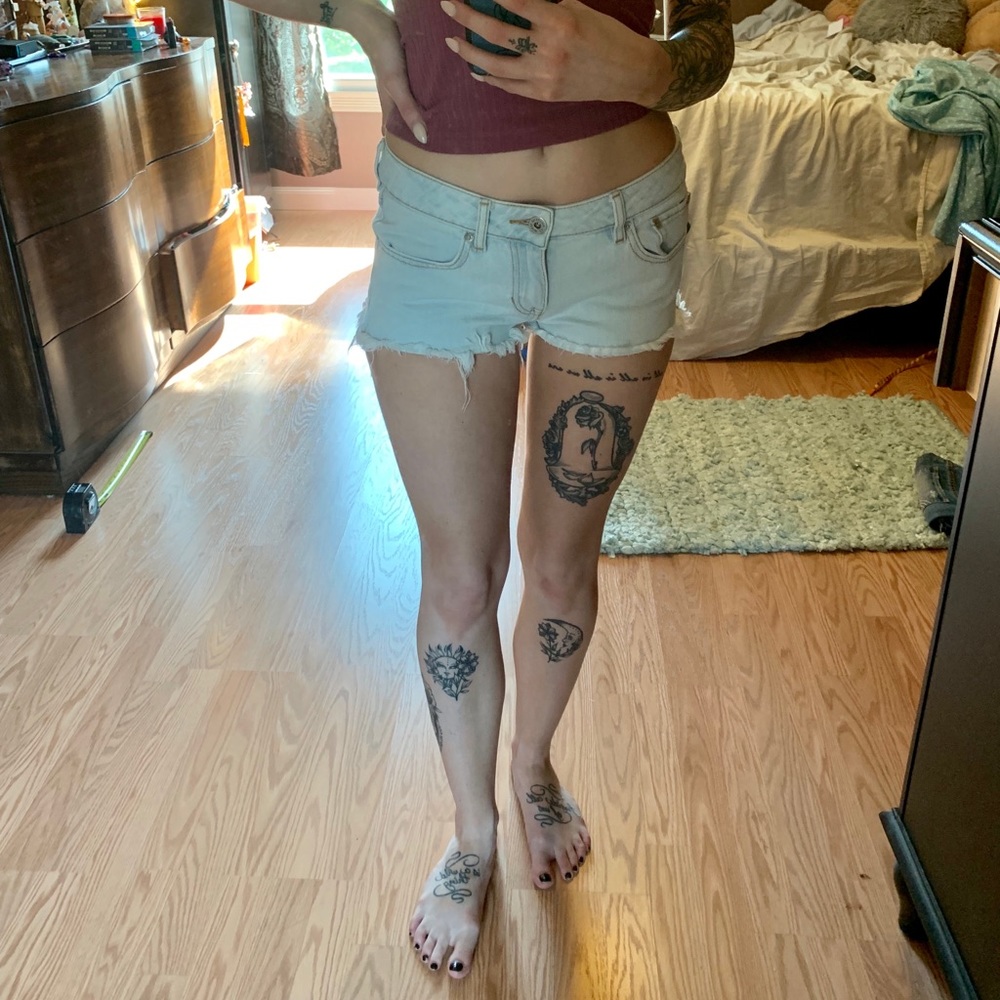 Light Wash Blue Shorts